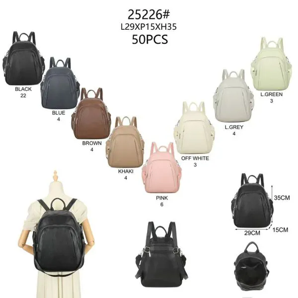 Mochila de piel sintética para mujer