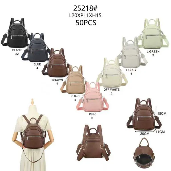 Mochila pequeña de piel sintética para mujer