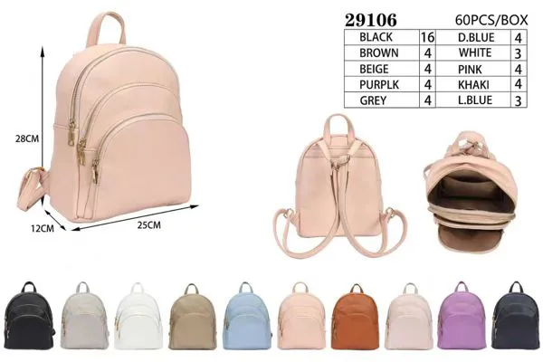 Mochila pequeña de piel sintética para mujer