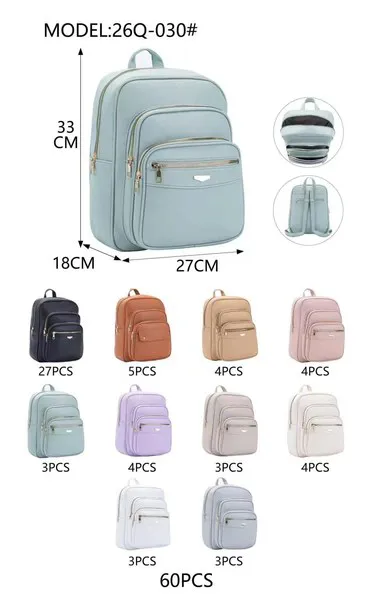 Mochila con múltiples bolsillos y cierres