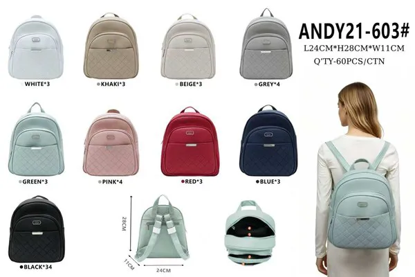 Mochila acolchada de piel sintética