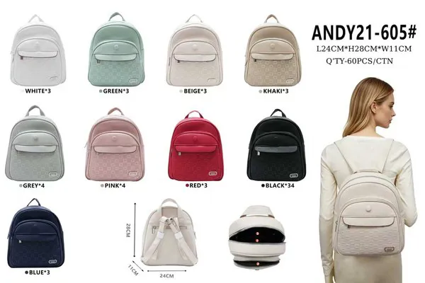 Mochila con estampado monograma