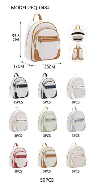 Mochila escolar con detalles en contraste