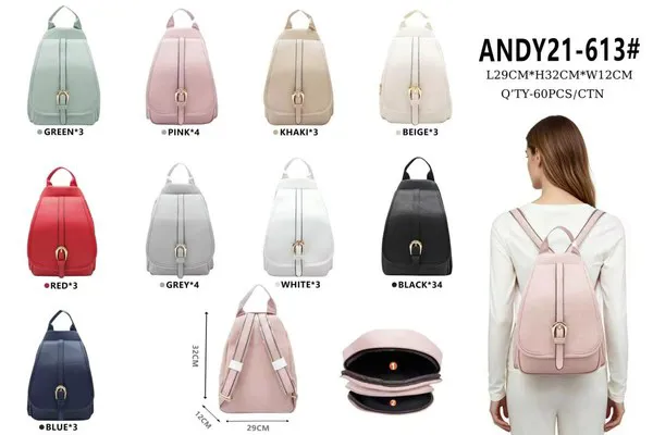 Mochila de piel sintética para mujer
