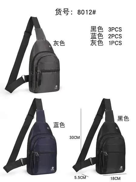 Bolso cruzado de pecho para hombre con múltiples bolsillos