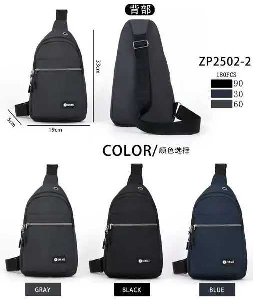 Bolso cruzado de pecho para hombre de nailon