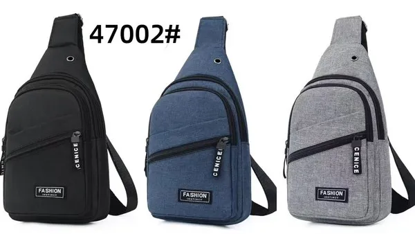 Bolso cruzado de pecho para hombre con múltiples bolsillos