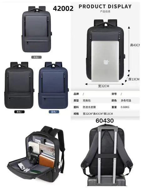 Mochila impermeable para laptop de negocios