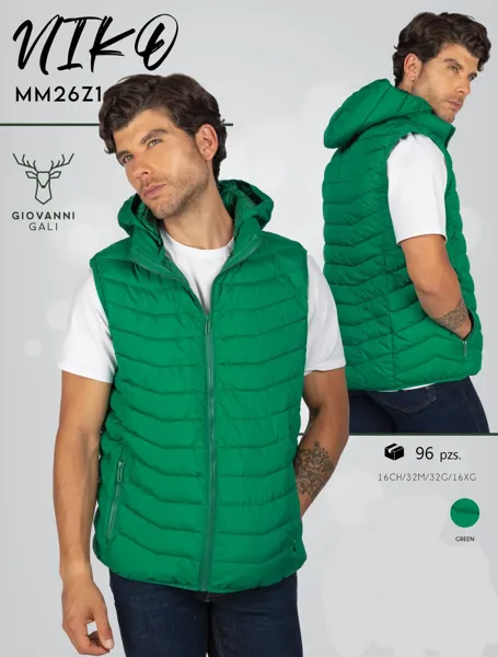 Chaleco acolchado con capucha