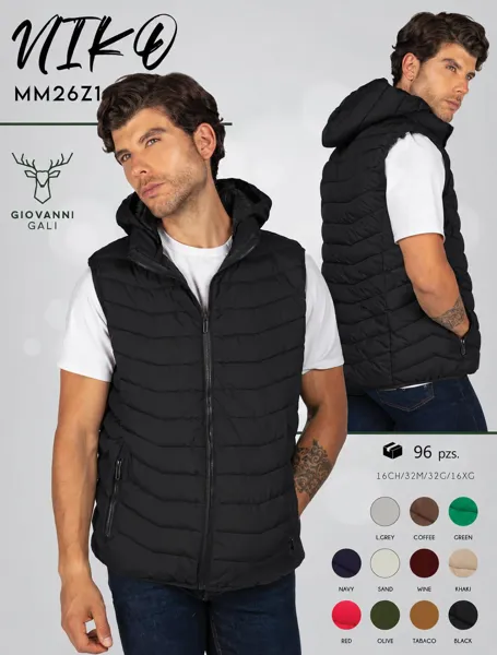 Chaleco acolchado con capucha
