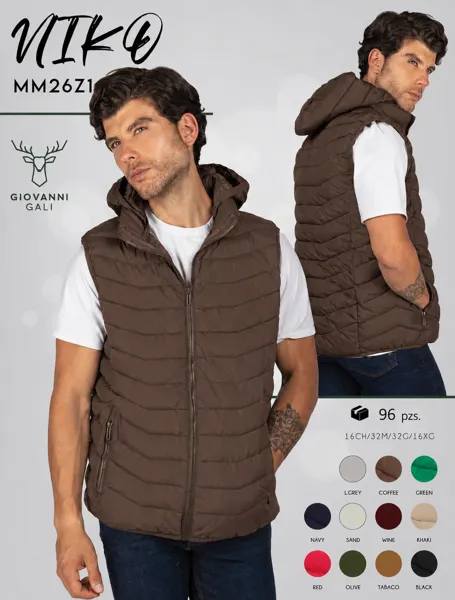 Chaleco acolchado con capucha