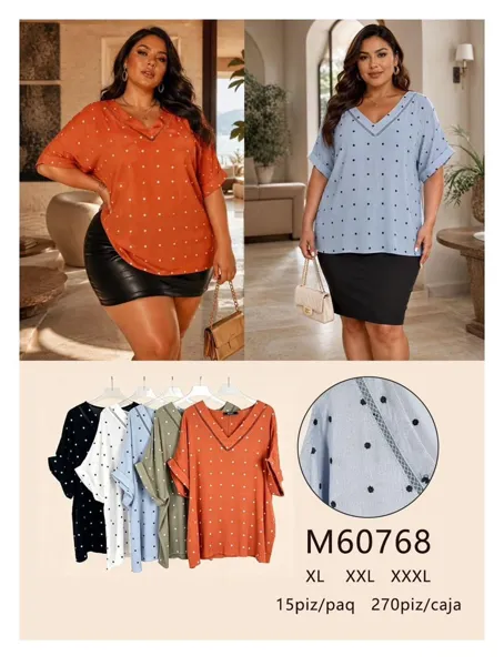 Blusa con estampado de puntos
