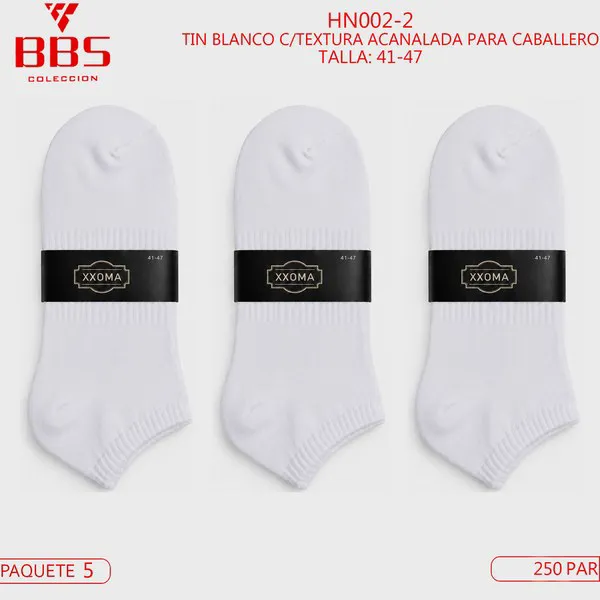 Calcetines con textura blancos para caballero