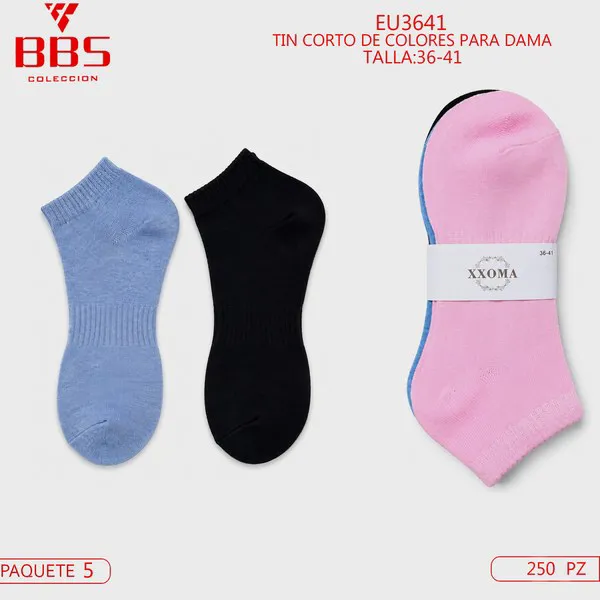 Calcetines cortos de colores para dama