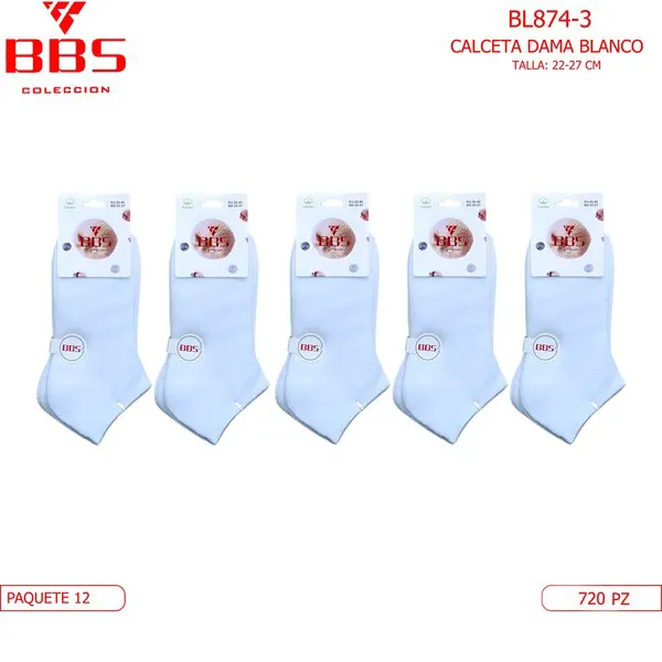 Calcetines con toalla blancos para dama