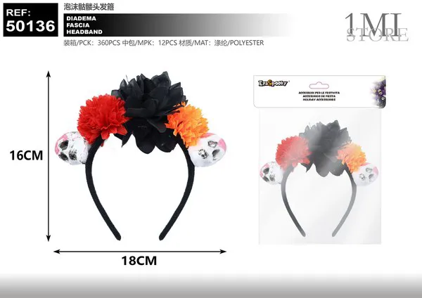 Diadema de calavera de espuma