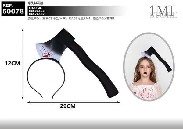 Diadema con hacha atravesada