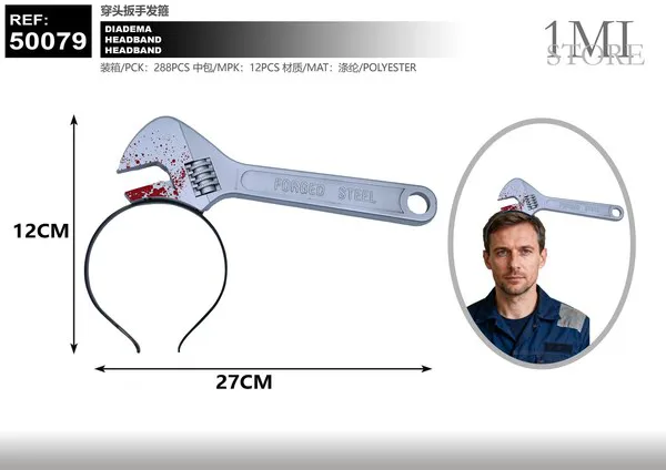 Diadema con llave atravesada