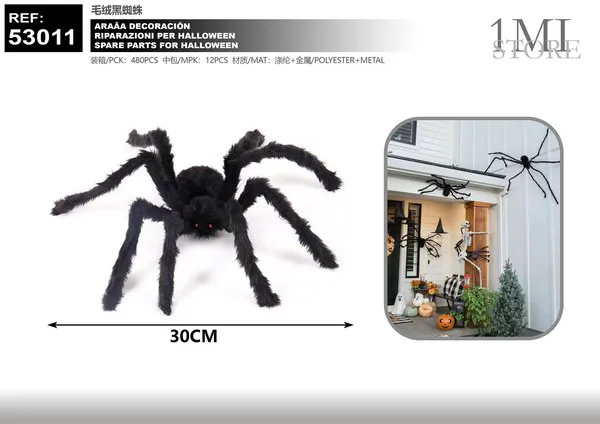 Araña decorativa de peluche (30 cm)