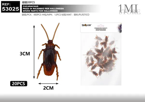 Cucarachas falsas (20 pzas)