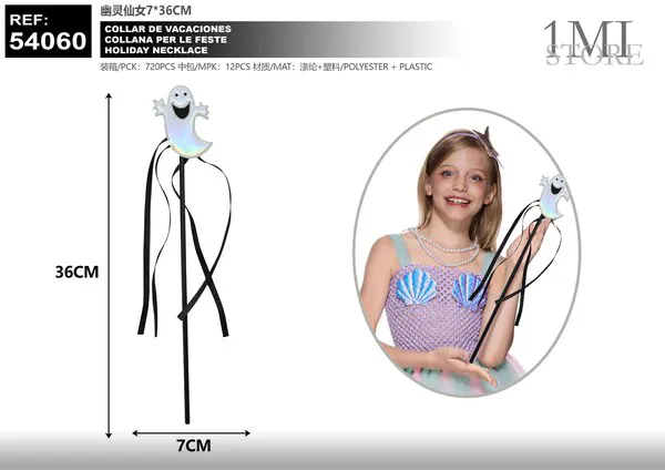 Varita de hada fantasma (36 cm)