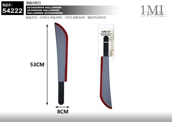 Machete ensangrentado falso (53 cm)