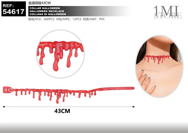 Collar de gotas de sangre (43 cm)