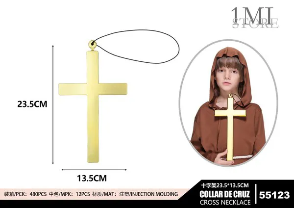 Cruz decorativa de Halloween (23.5x13.5 cm)