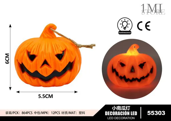Luz LED de calabaza pequeña (6 cm)