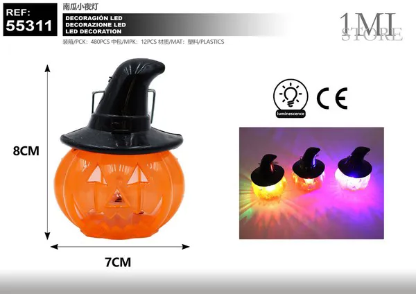 Lámpara de noche LED de calabaza (8.5 cm)