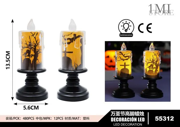 Vela LED alta de Halloween (13.5 cm)
