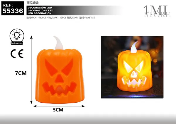 Vela LED de calabaza (7 cm)