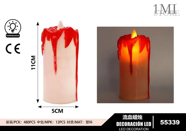 Vela LED sangrante (11 cm)
