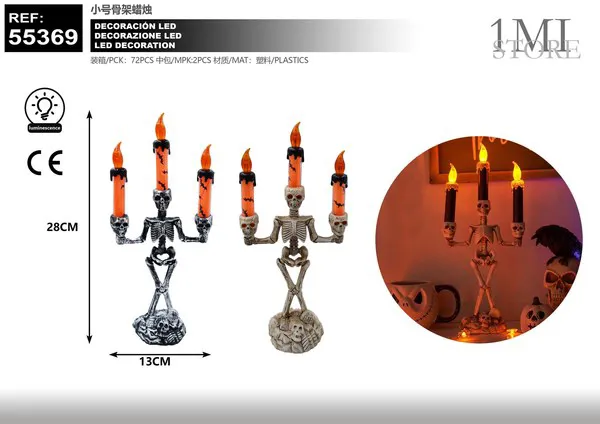 Vela LED de esqueleto pequeña (28x13 cm)