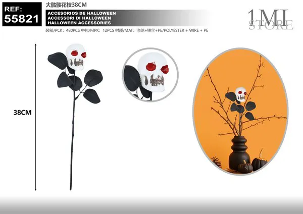 Rama decorativa con calavera grande (38 cm)