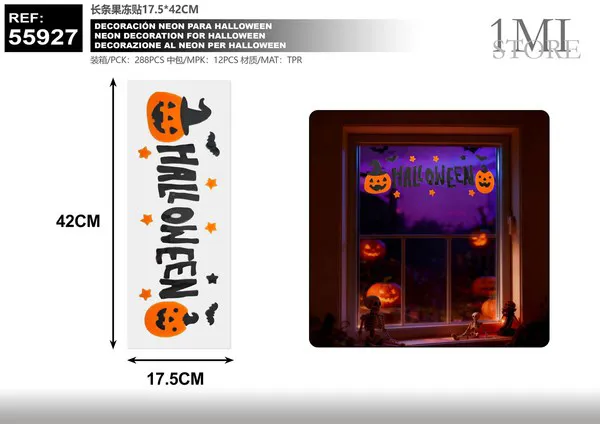 Calcomanía de neón para Halloween (17.5x42 cm)