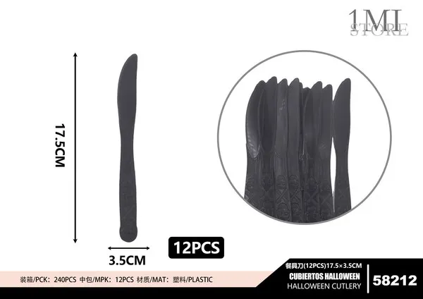 Cuchillos desechables de Halloween (12 piezas)