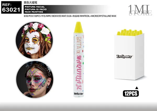 Pintura facial en barra amarilla