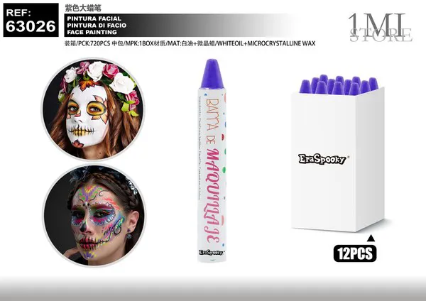 Pintura facial en barra morada