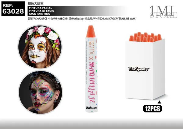 Pintura facial en barra naranja