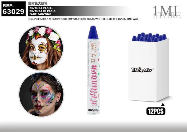 Pintura facial en barra azul marino