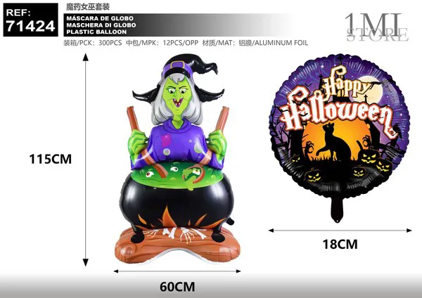Set de globos de bruja y pócima