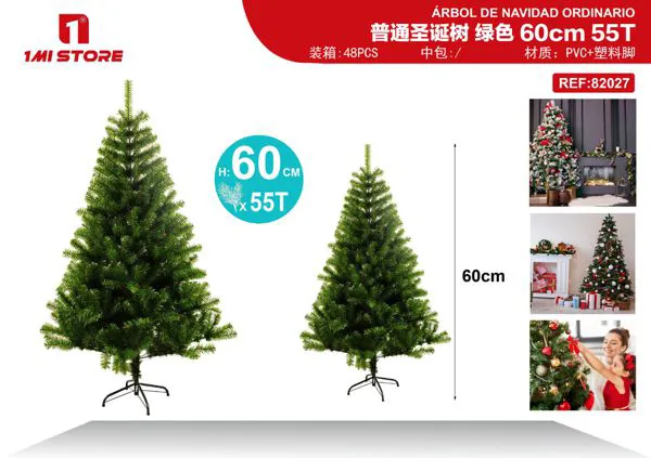 Árbol de Navidad verde 60 cm (55 ramas)