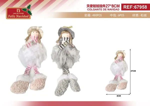 Muñeco colgante de ángel de peluche 27 cm