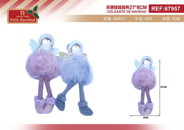 Muñeco colgante de ángel de peluche 27 cm