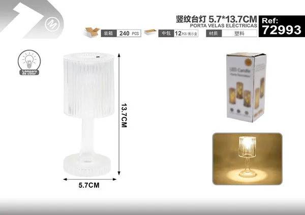 Lámpara de mesa LED decorativa translúcida