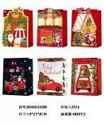Bolsa de regalo navideña con disenos surtidos (Papa Noel y camioneta)