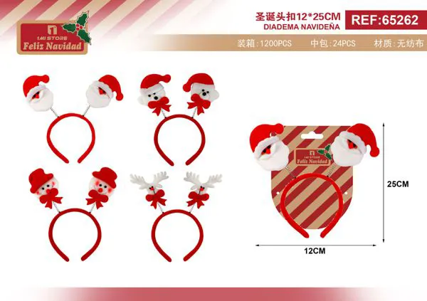 Diadema navideña de Santa Claus