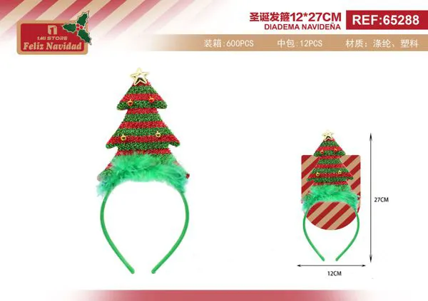 Diadema navideña de árbol de Navidad