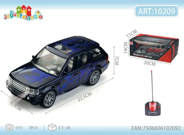 Camioneta Range Rover de control remoto escala 1:18 con luces azul